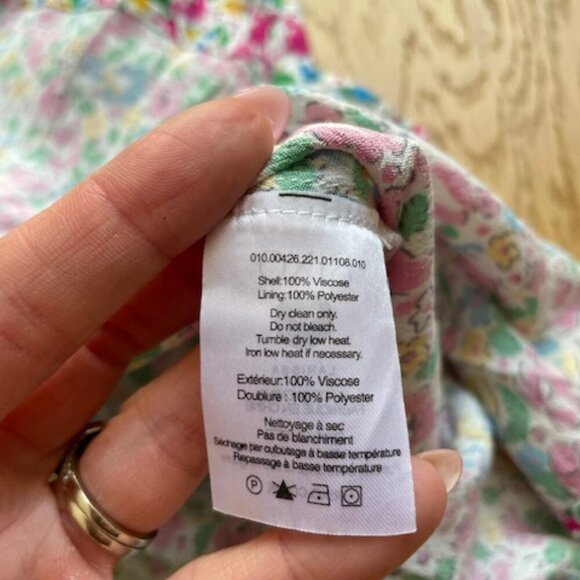 Rixo Larissa Bow Detailed Floral Print Crepe Mini Dress In Pink Size 6 - Picture 7 of 9